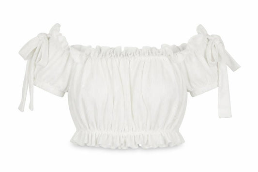 PRETTYLITTLETHING Womens White  Jersey Cropped T-Shirt Size 10