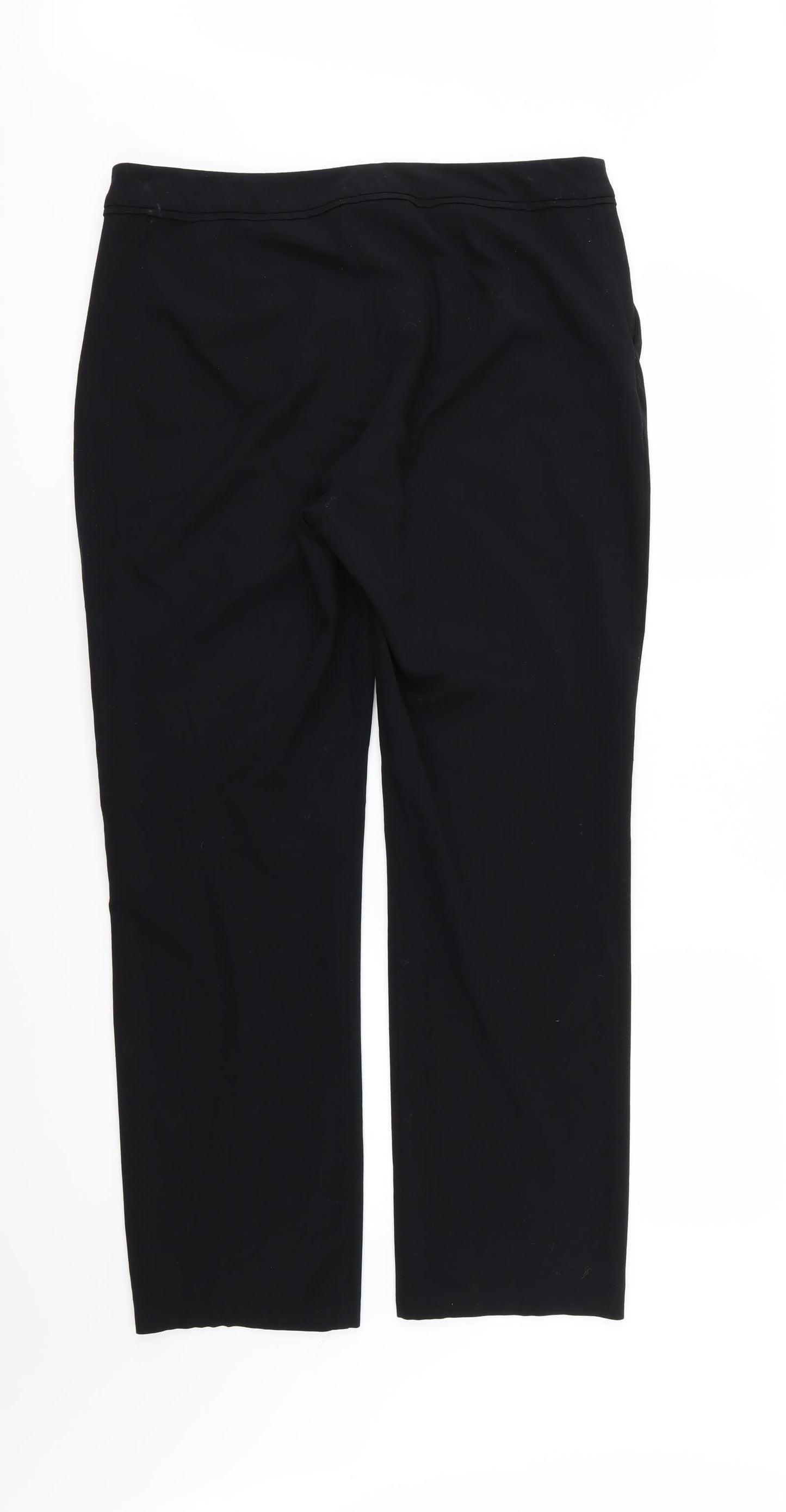 Marks and Spencer Womens Black  Rayon Trousers  Size 36 in L30 in