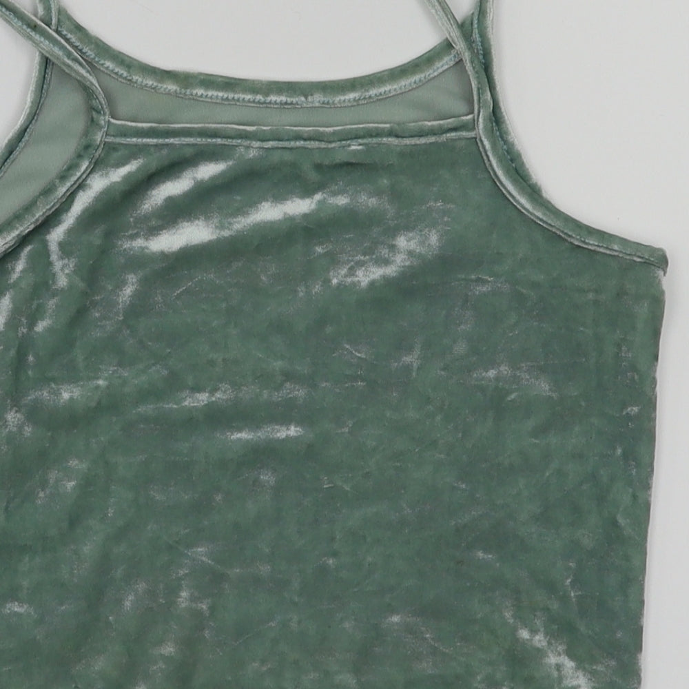Candy Couture Girls Green   Basic T-Shirt Size 12 Years