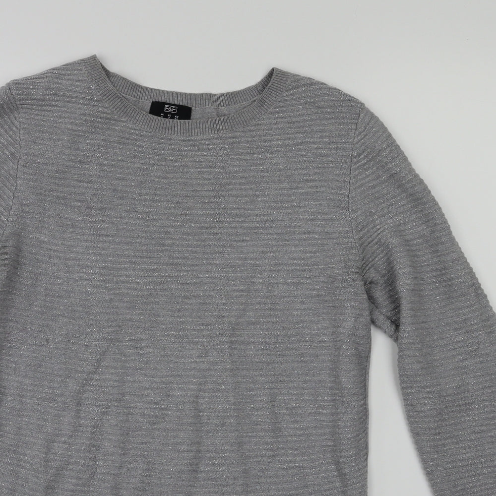 F&F Womens Grey   Pullover Jumper Size 6