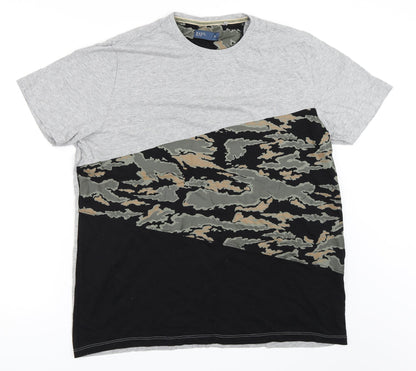 Additional front view of Easy women’s grey basic t-shirt, size XL
