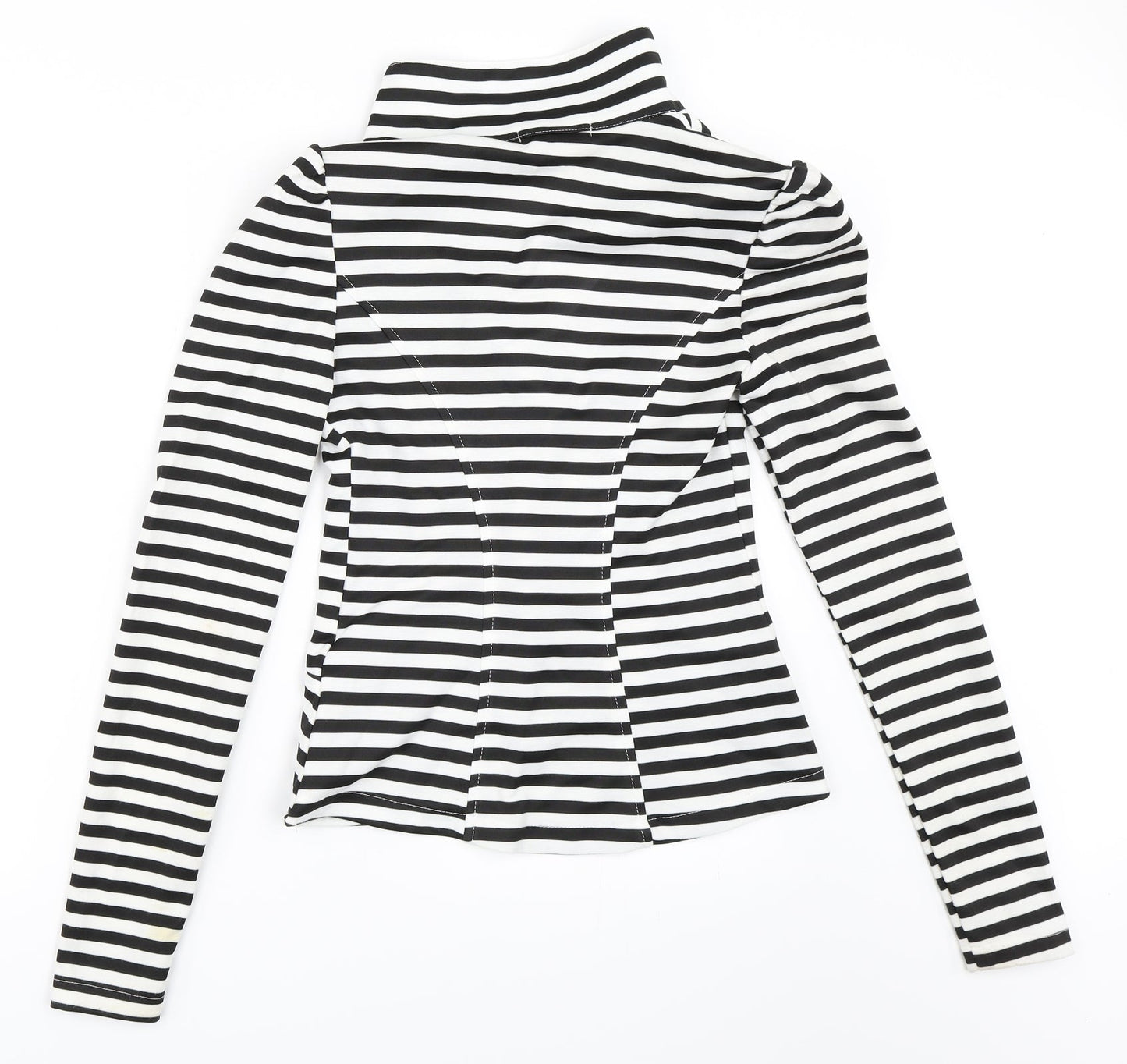 eve Womens White Striped  Jacket Blazer Size 10