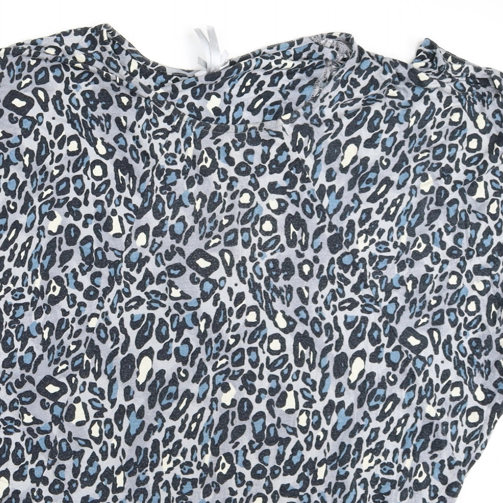 NEXT Womens Blue Animal Print  Basic T-Shirt Size 10