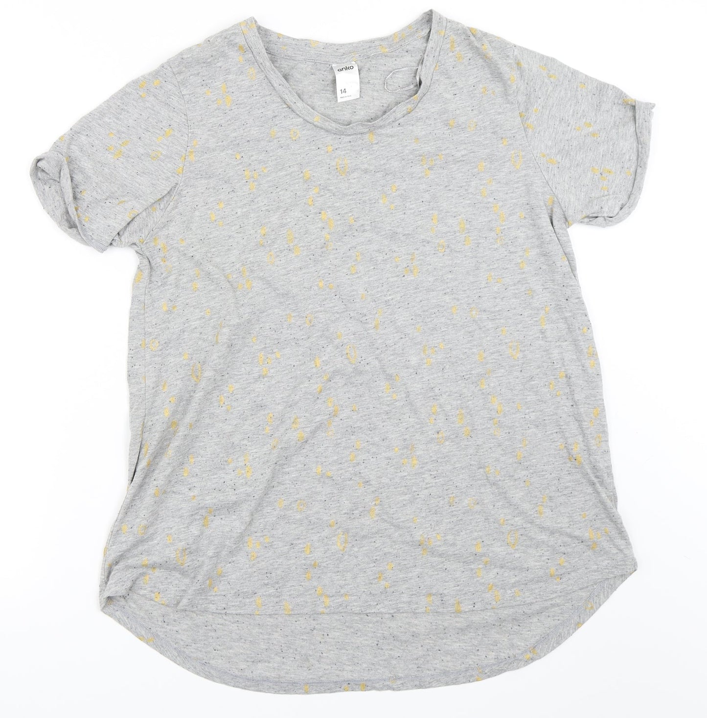 Anko Womens Grey   Basic T-Shirt Size 14