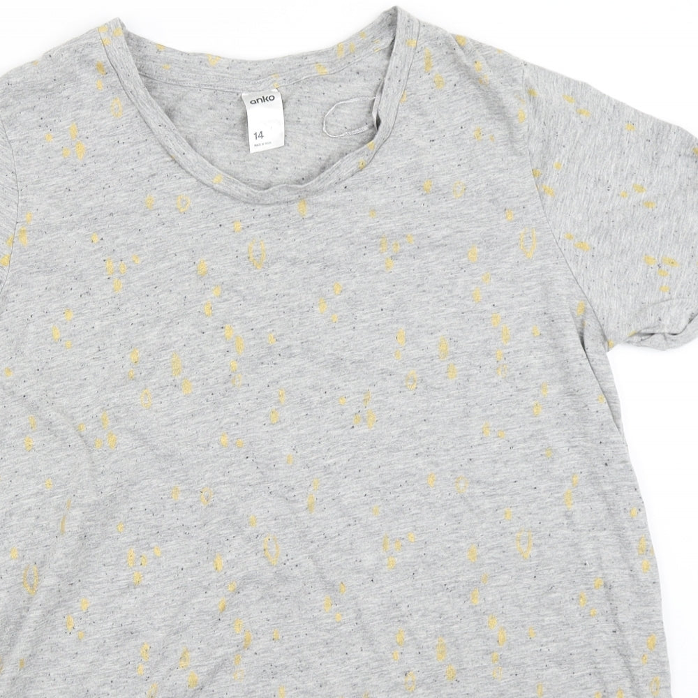 Anko Womens Grey   Basic T-Shirt Size 14