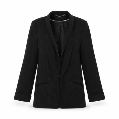 Front view of Miss Selfridge women’s black gilet blazer, size UK 6