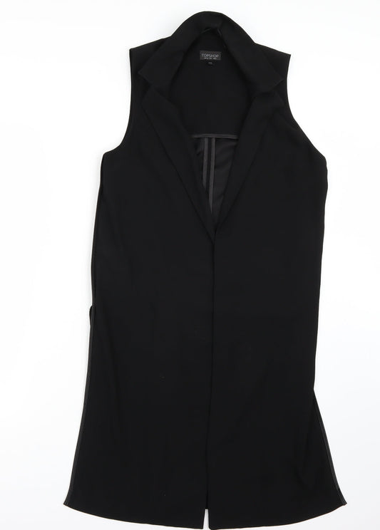 Topshop Womens Black   Gilet Blazer Size 6