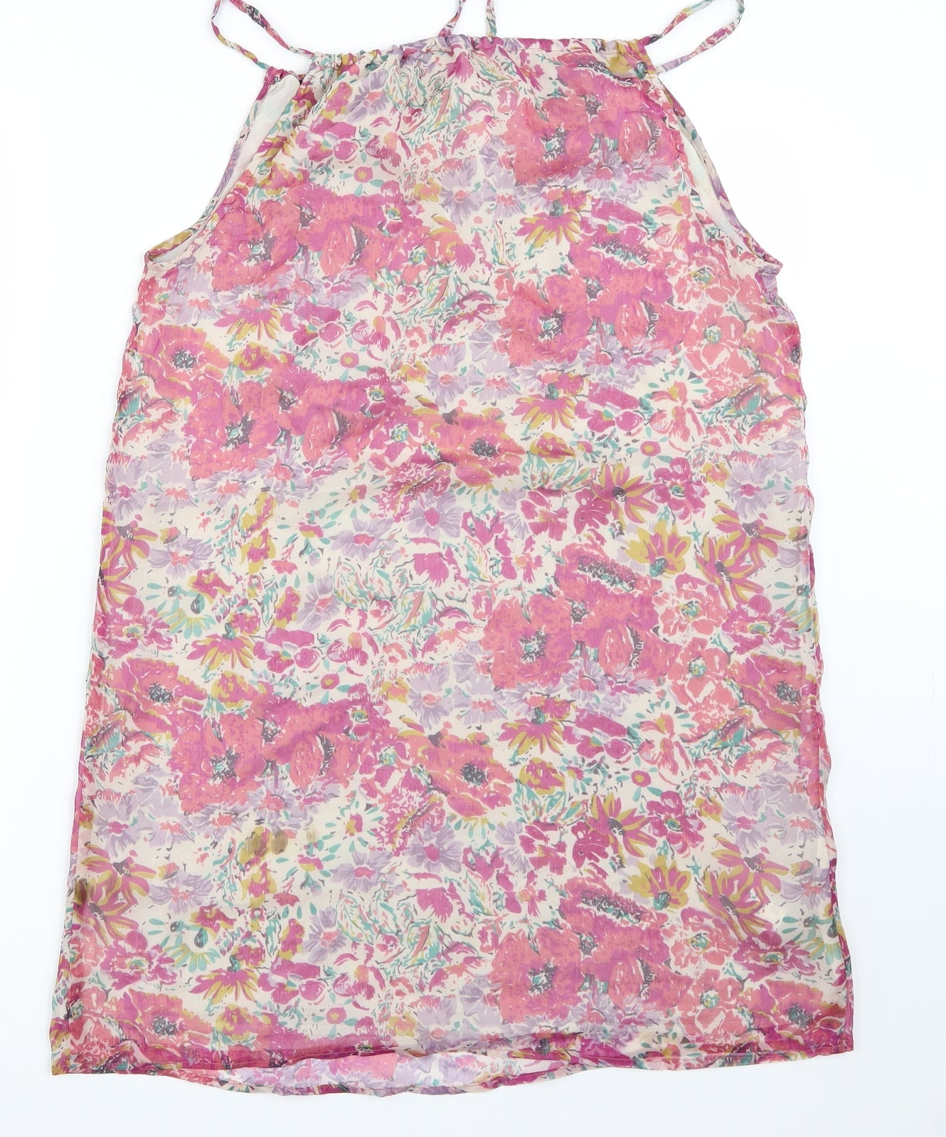 Mango Womens Pink Floral  A-Line  Size M