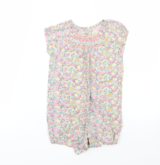 NEXT Girls Multicoloured Floral  Playsuit One-Piece Size 2 Years