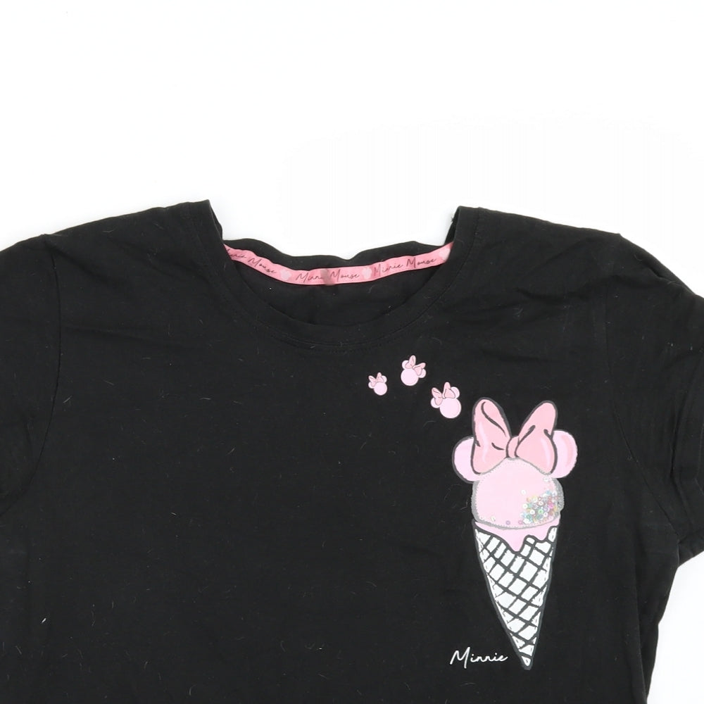 George Womens Black   Basic T-Shirt Size 10