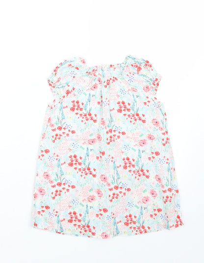 Back view of H&M girls’ white floral basic t-shirt, size 2, years