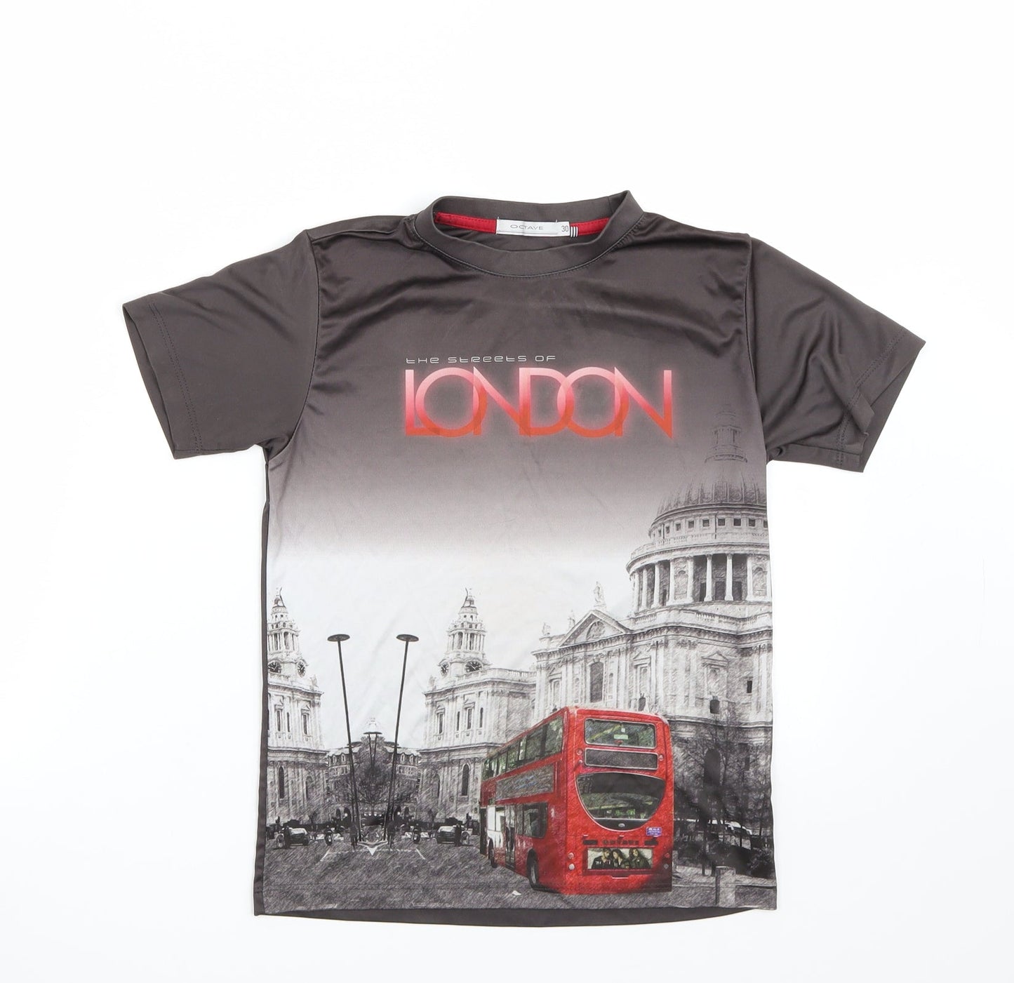 Octave Boys Grey   Basic T-Shirt