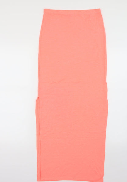 Back view of Primark women’s pink a-line skirt, size UK 8