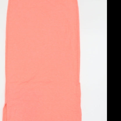 Close-up detail of Primark women’s pink a-line skirt, size UK 8