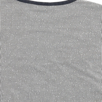 Brand and care label for Young Dimension girls’ blue striped basic t-shirt, size 12-13, years - #nope