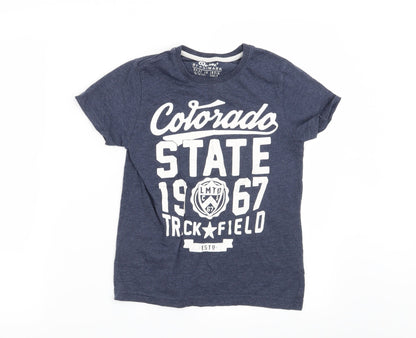 Additional front view of Rebel boys’ blue basic t-shirt, size 9-10, years - colorado