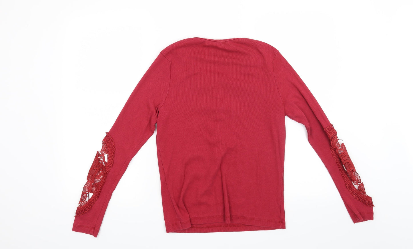 Boohoo Womens Red   Basic Blouse Size 10