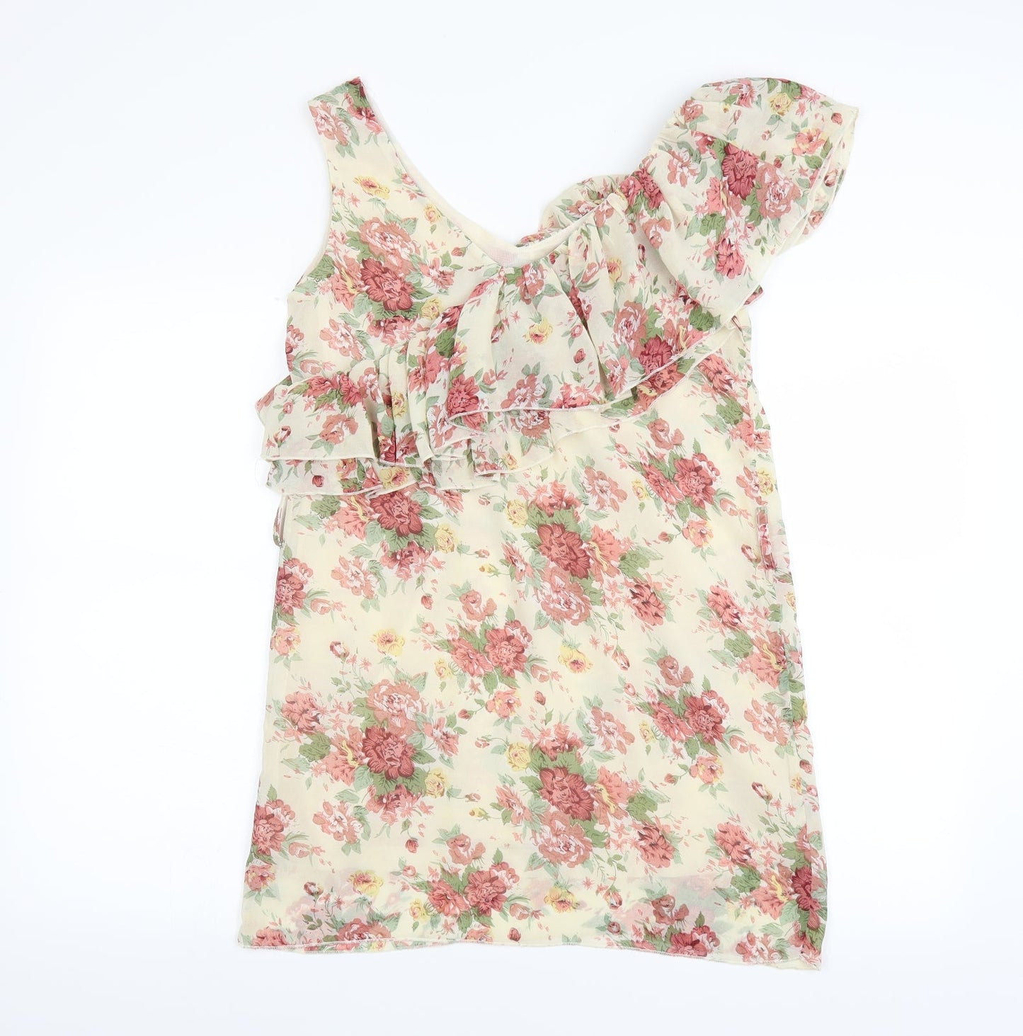 Select Womens Ivory Floral  Mini  Size 8