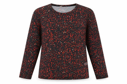 Front view of TU women’s black basic blouse, size UK 12, - sheer