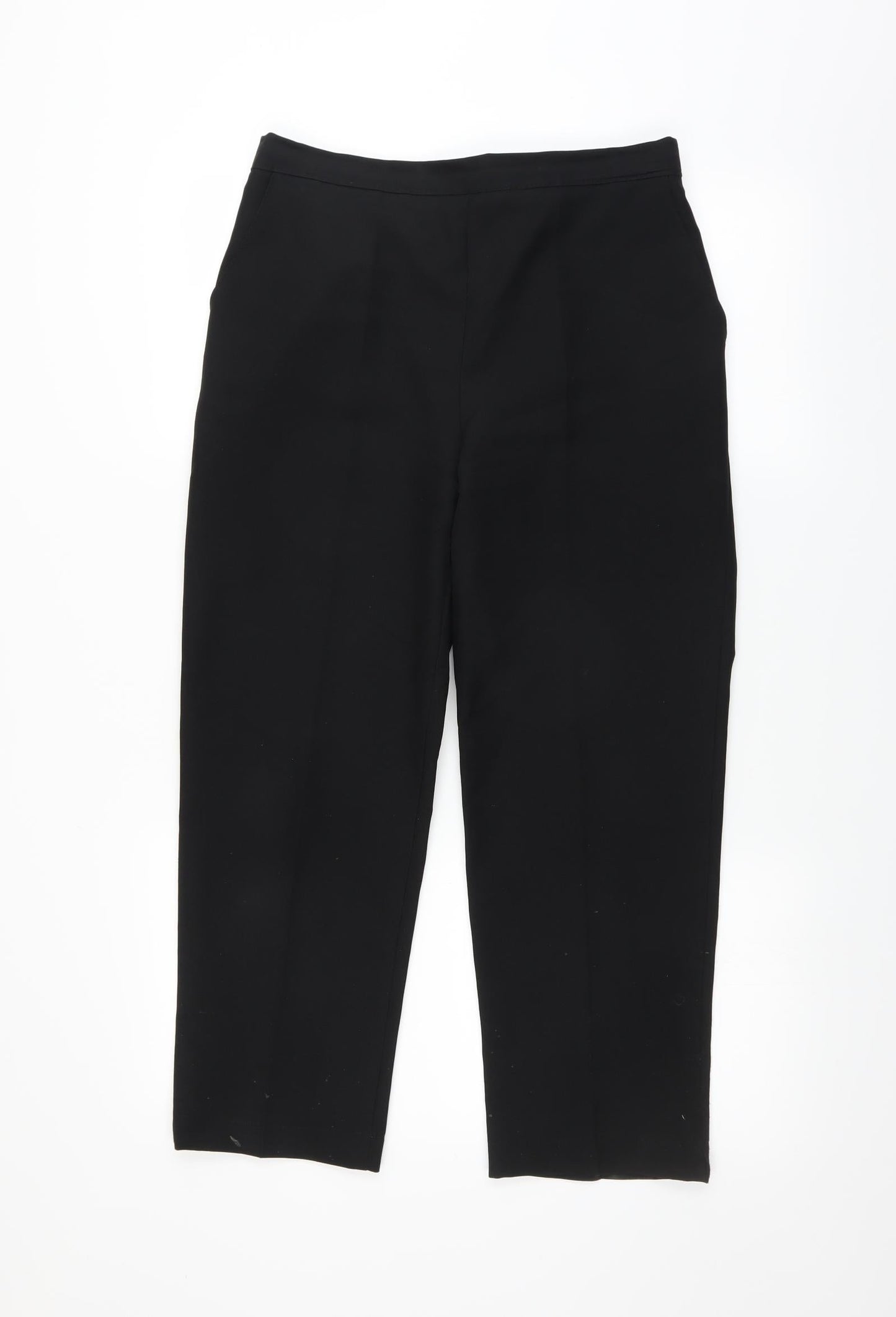 Preworn Womens Black   Trousers  Size 14 L24 in