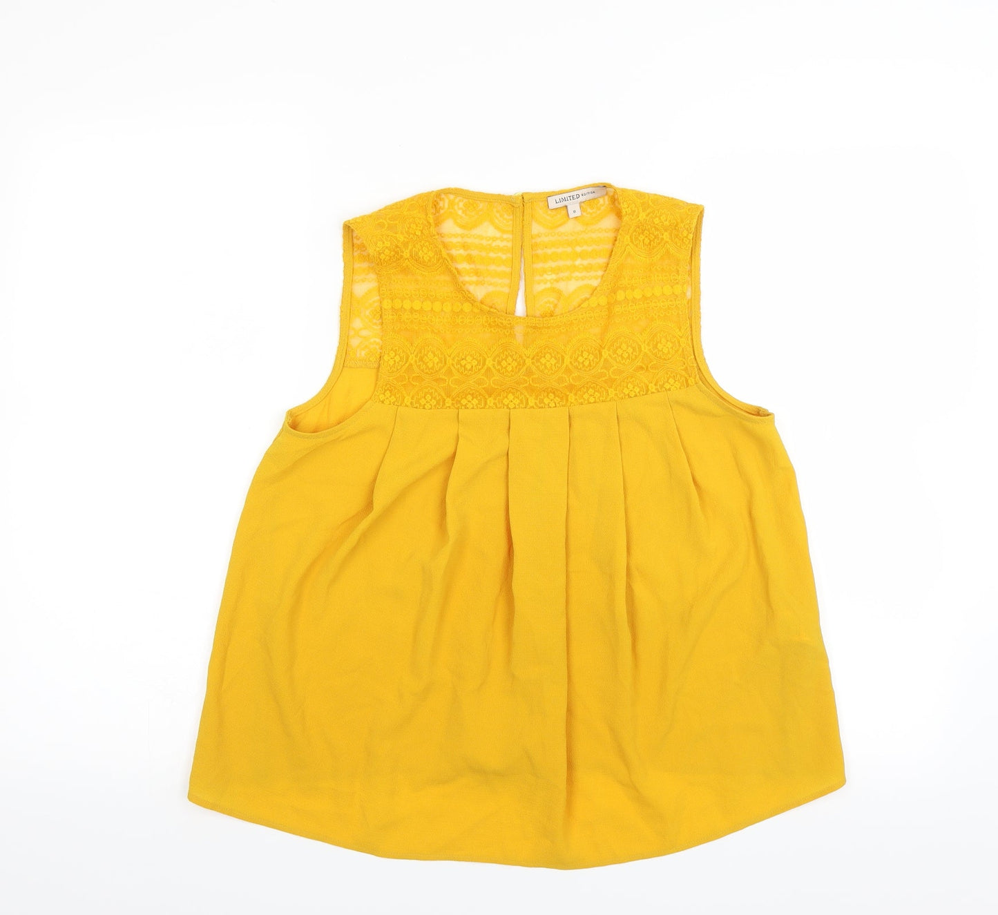 Limited Edition Womens Yellow   Basic Blouse Size 8