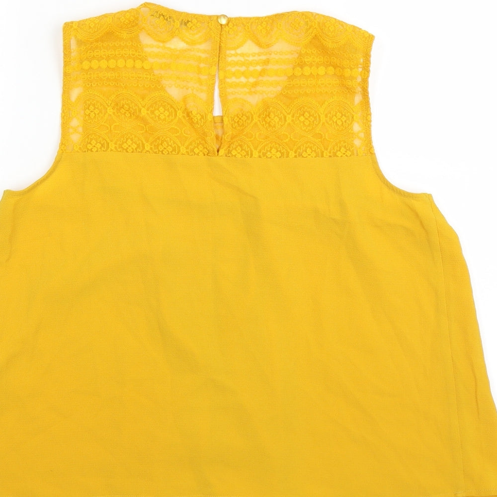 Limited Edition Womens Yellow   Basic Blouse Size 8