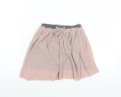 Front view of Mango girls’ pink a-line skirt, size M