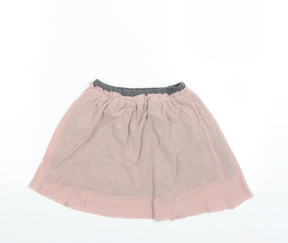 Back view of Mango girls’ pink a-line skirt, size M