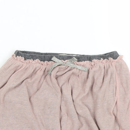 Close-up detail of Mango girls’ pink a-line skirt, size M