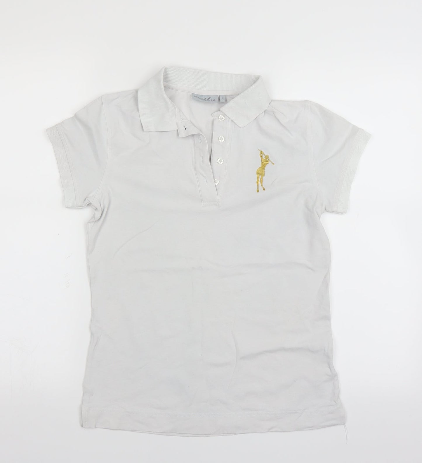 Daily Women Womens White   Basic Polo Size M