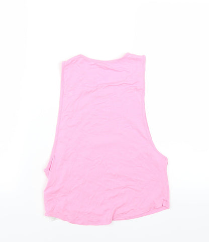 Back view of BlueZoo girls’ pink basic tank, size 7-8, years - yay!
