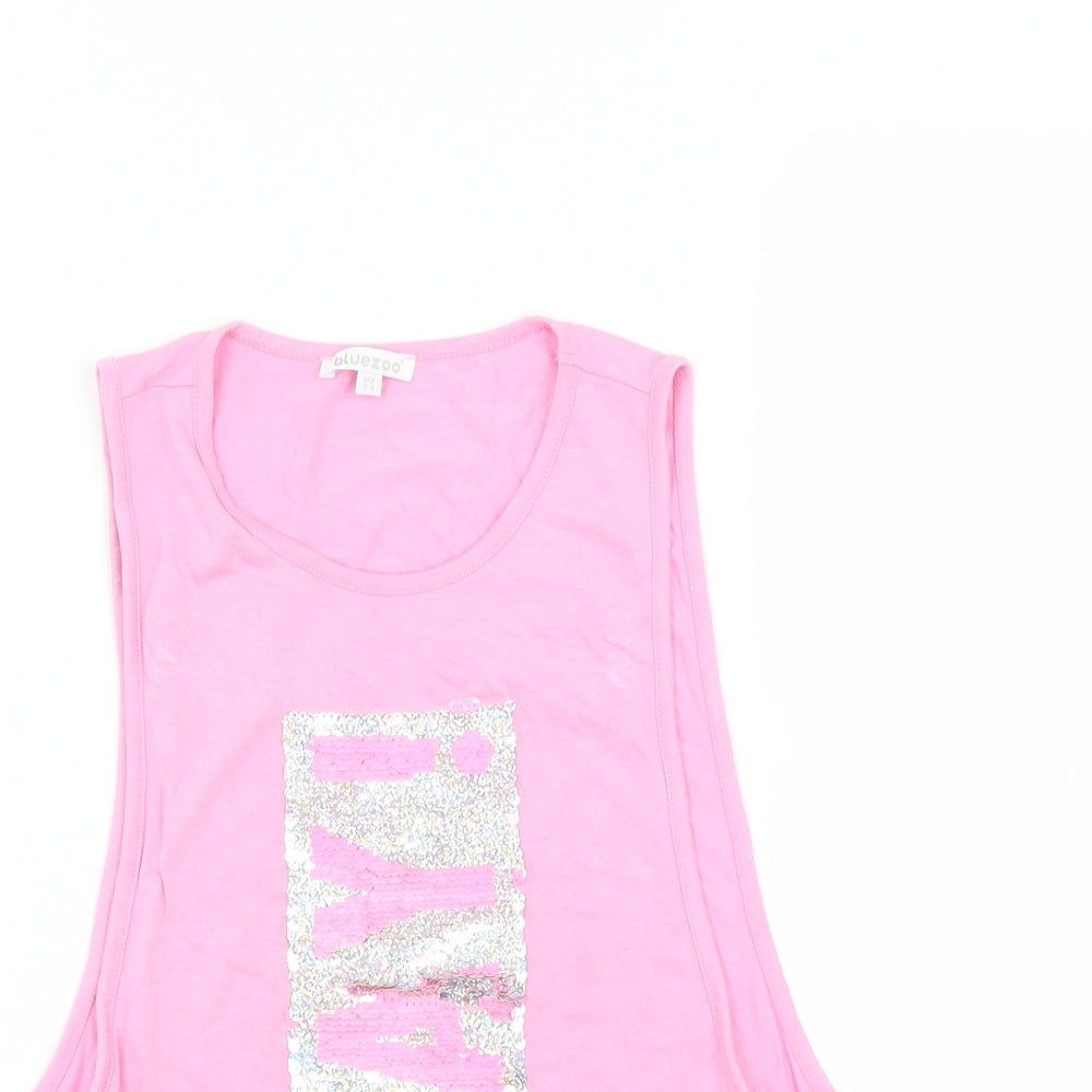 BlueZoo Girls Pink   Basic Tank Size 7-8 Years  - yay!