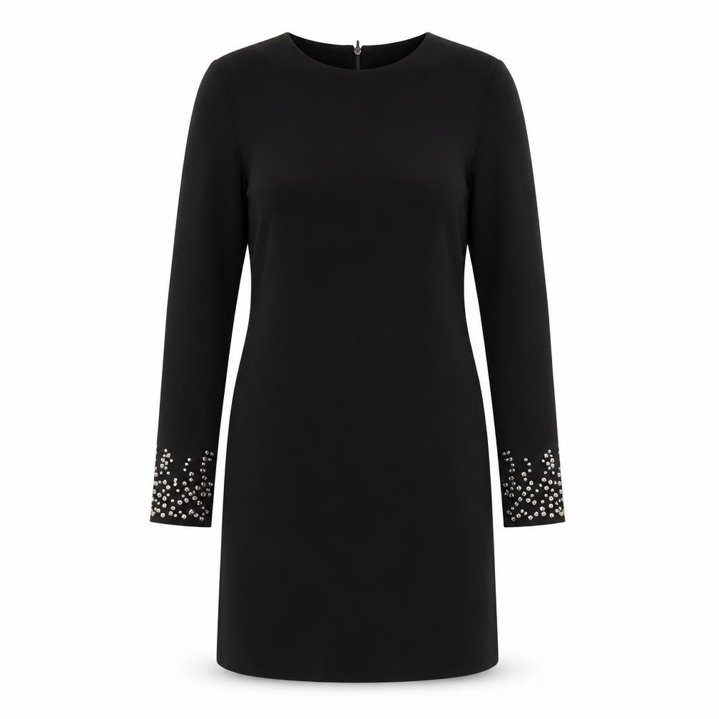 H&M Womens Black   Shift  Size 10  - beaded cuffs