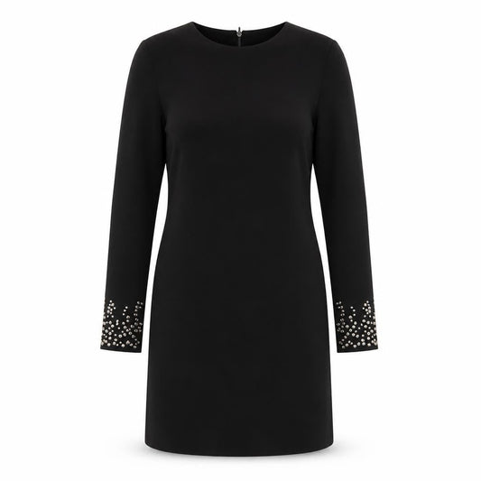 H&M Womens Black   Shift  Size 10  - beaded cuffs
