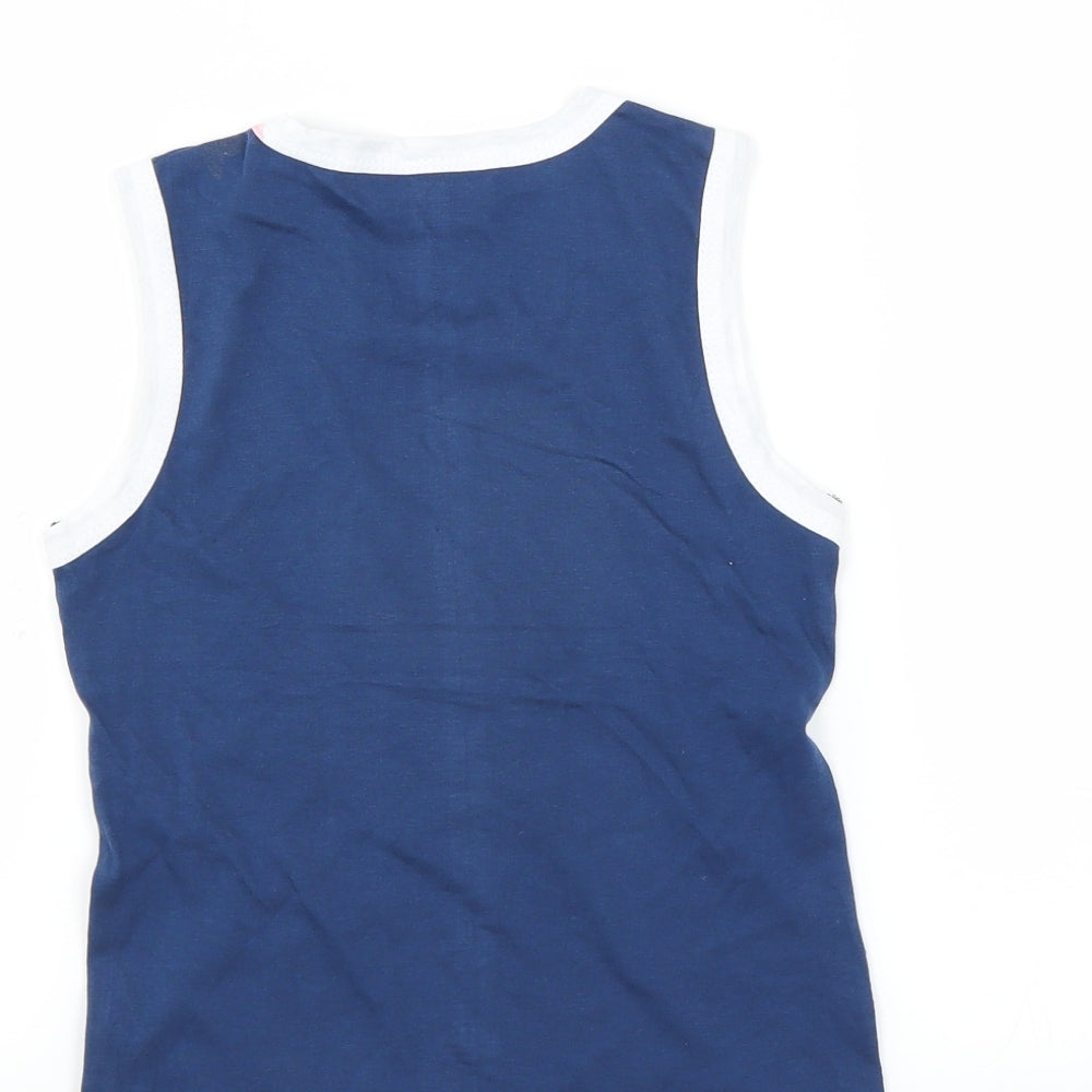 ZEYREK Boys Blue   Basic Tank Size 5-6 Years  - CARS