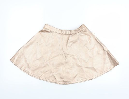 New Look Girls Gold   A-Line Skirt Size 13 Years - METALLIC