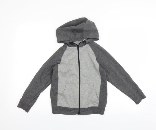 Matalan Boys Grey   Full Zip Hoodie Size 7 Years