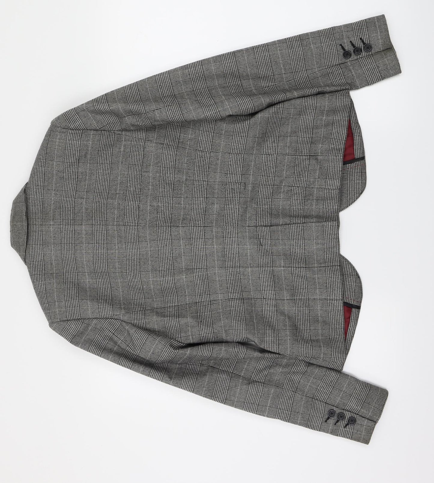 BAF Womens Grey Check  Jacket Blazer Size 40