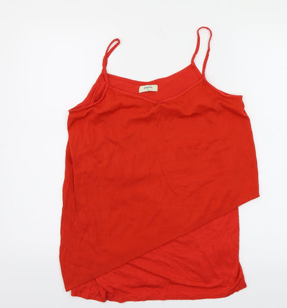Additional front view of Papaya women’s red basic blouse, size UK 12