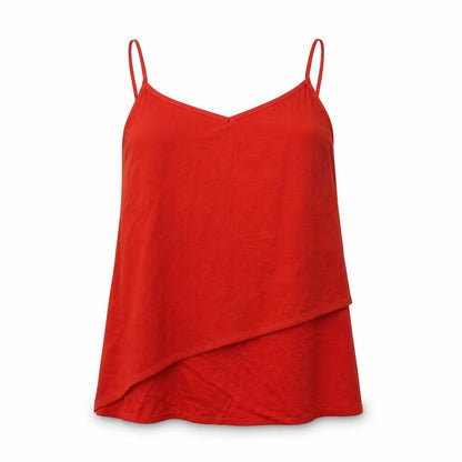 Front view of Papaya women’s red basic blouse, size UK 12