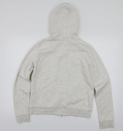 Back view of H&M women’s white full zip hoodie, size M
