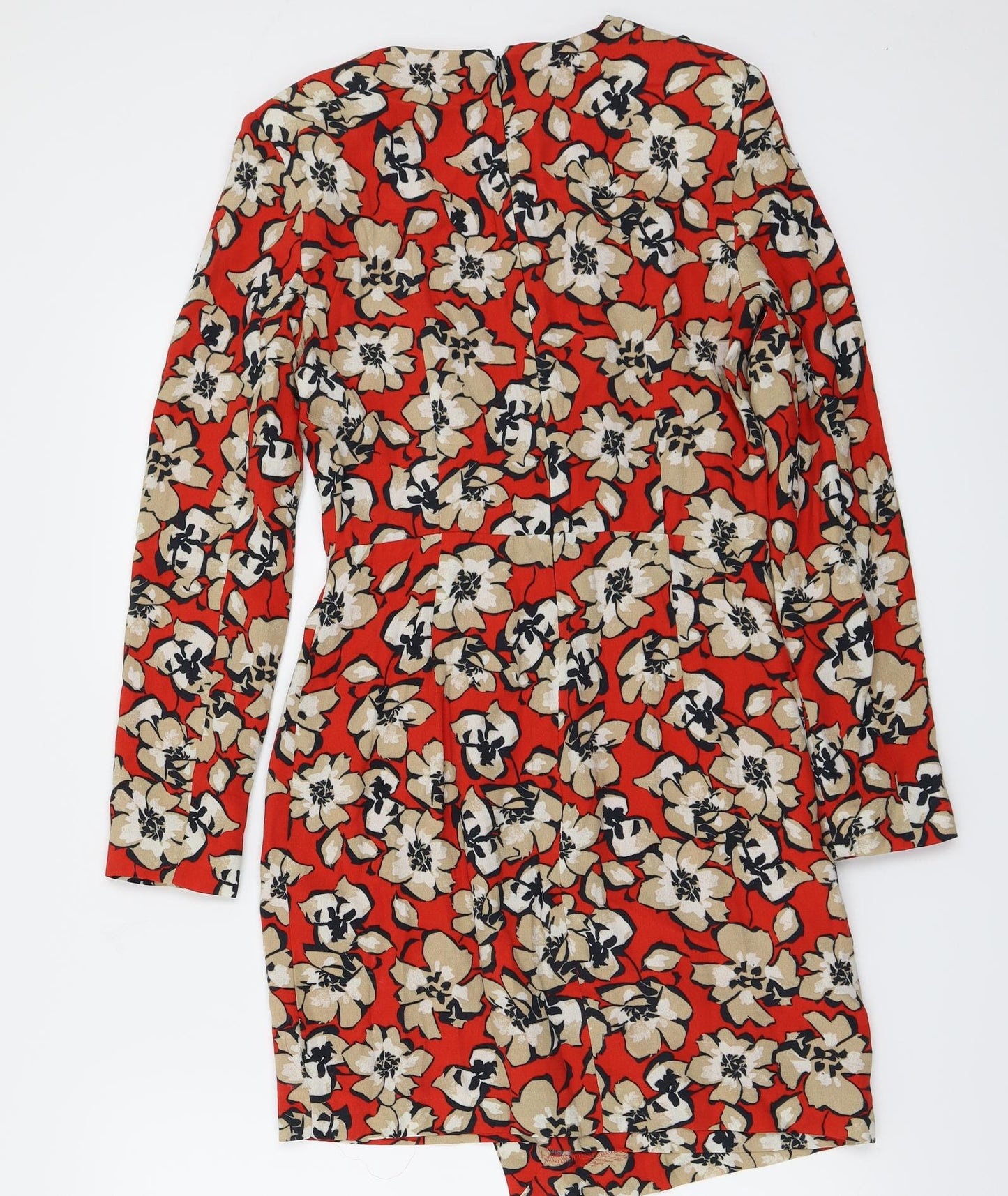 MNG Womens Red Floral  Basic Blouse Size XS