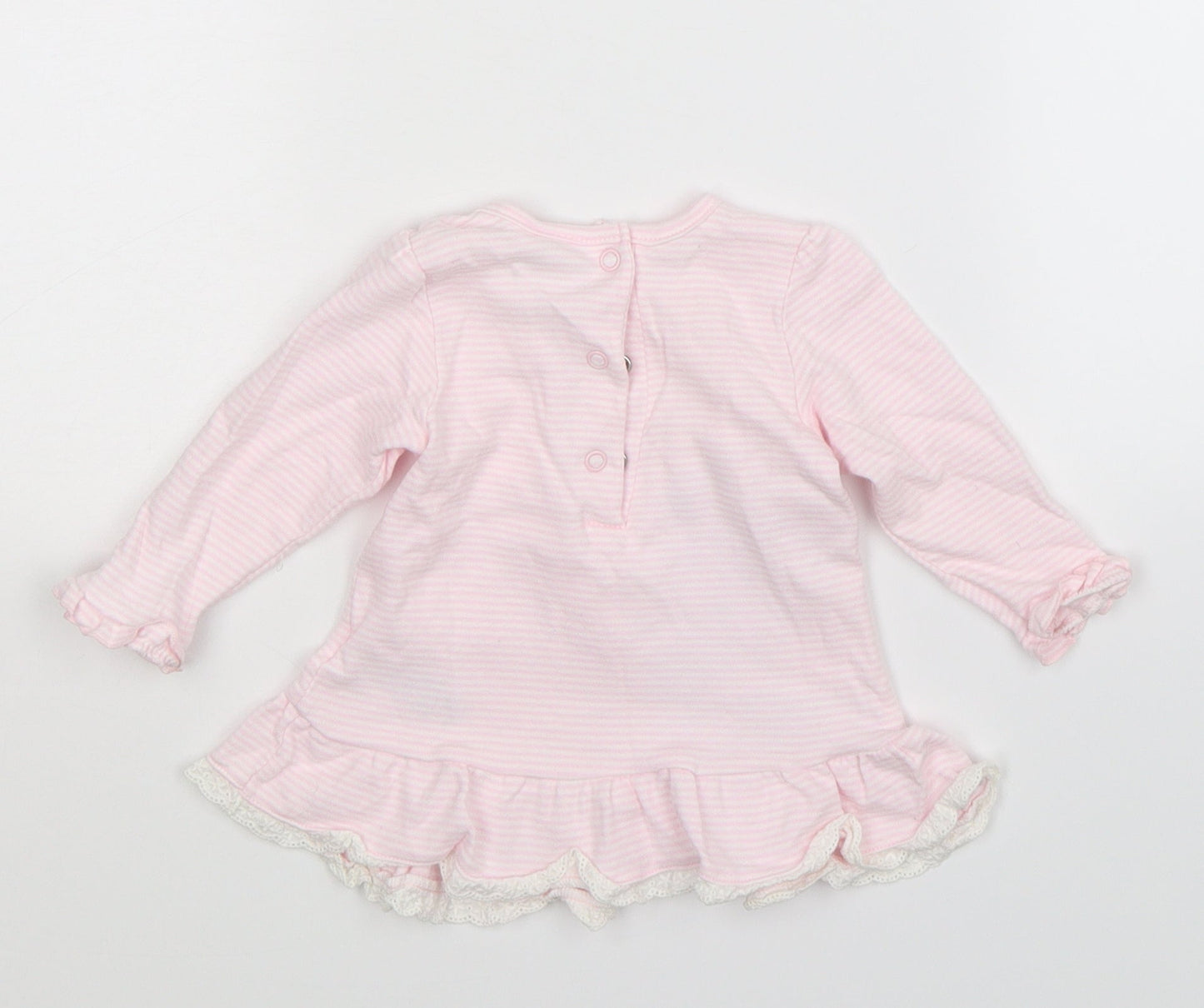 Matalan Girls Pink Striped  Fit & Flare  Size 3-6 Months  - Disney