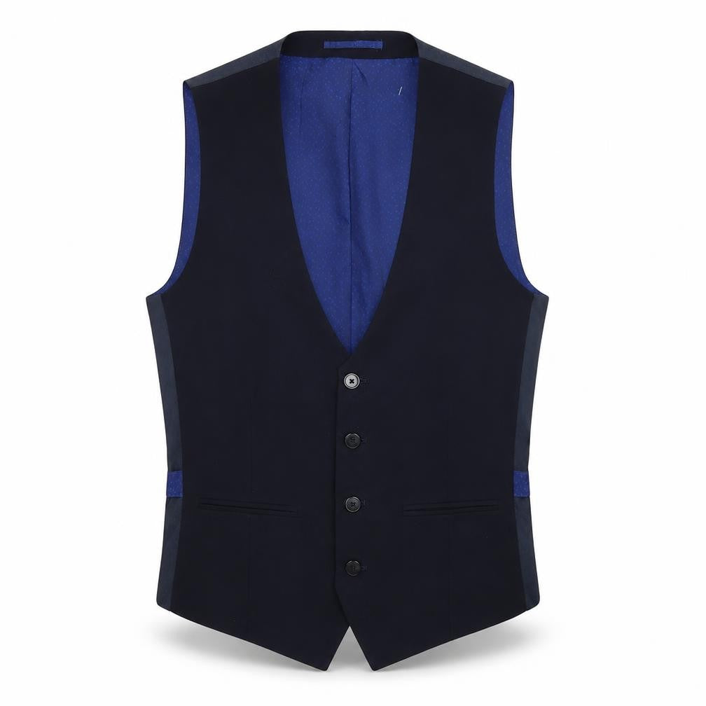 Burton Mens Blue   Jacket Suit Waistcoat Size S
