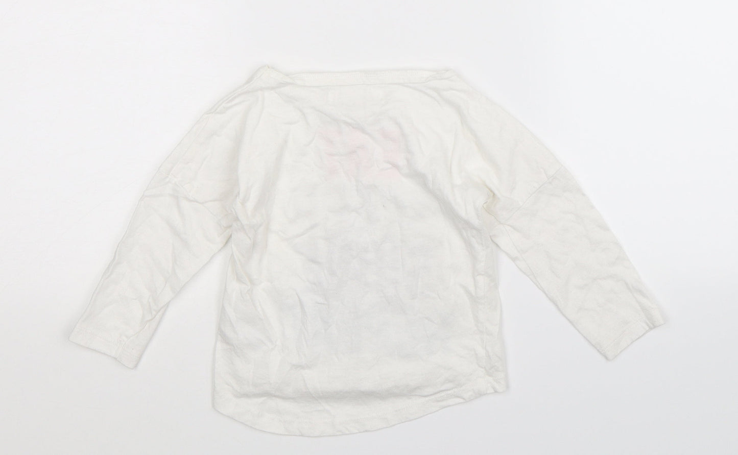 Minoti Girls White   Basic T-Shirt Size 18-24 Months