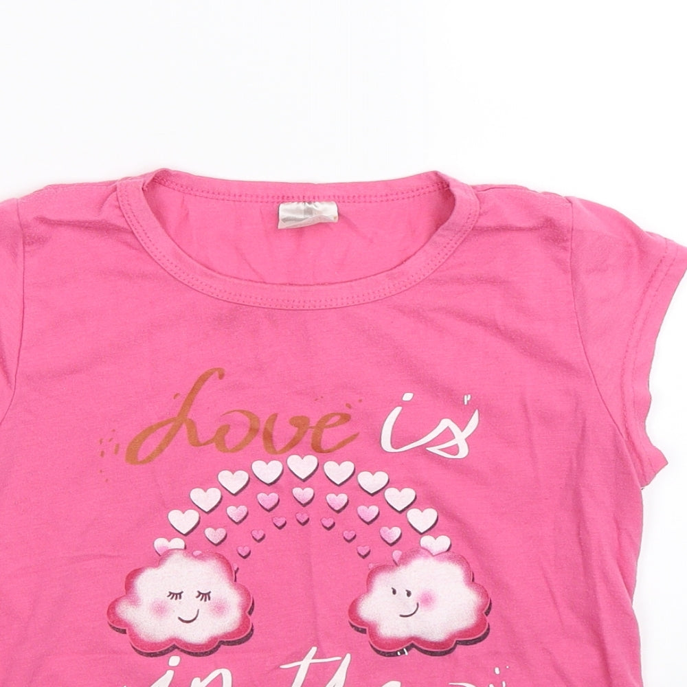 Danka Girls Pink   Basic T-Shirt Size 10 Years