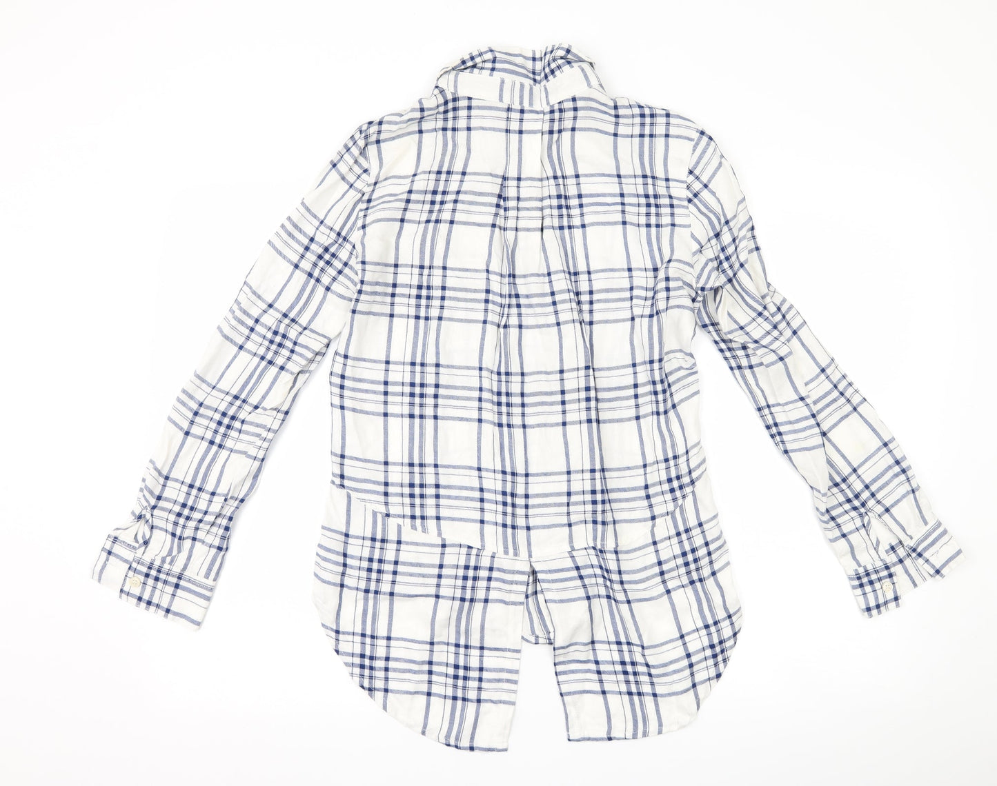 Alexander Jordan Womens White Check  Basic Button-Up Size S