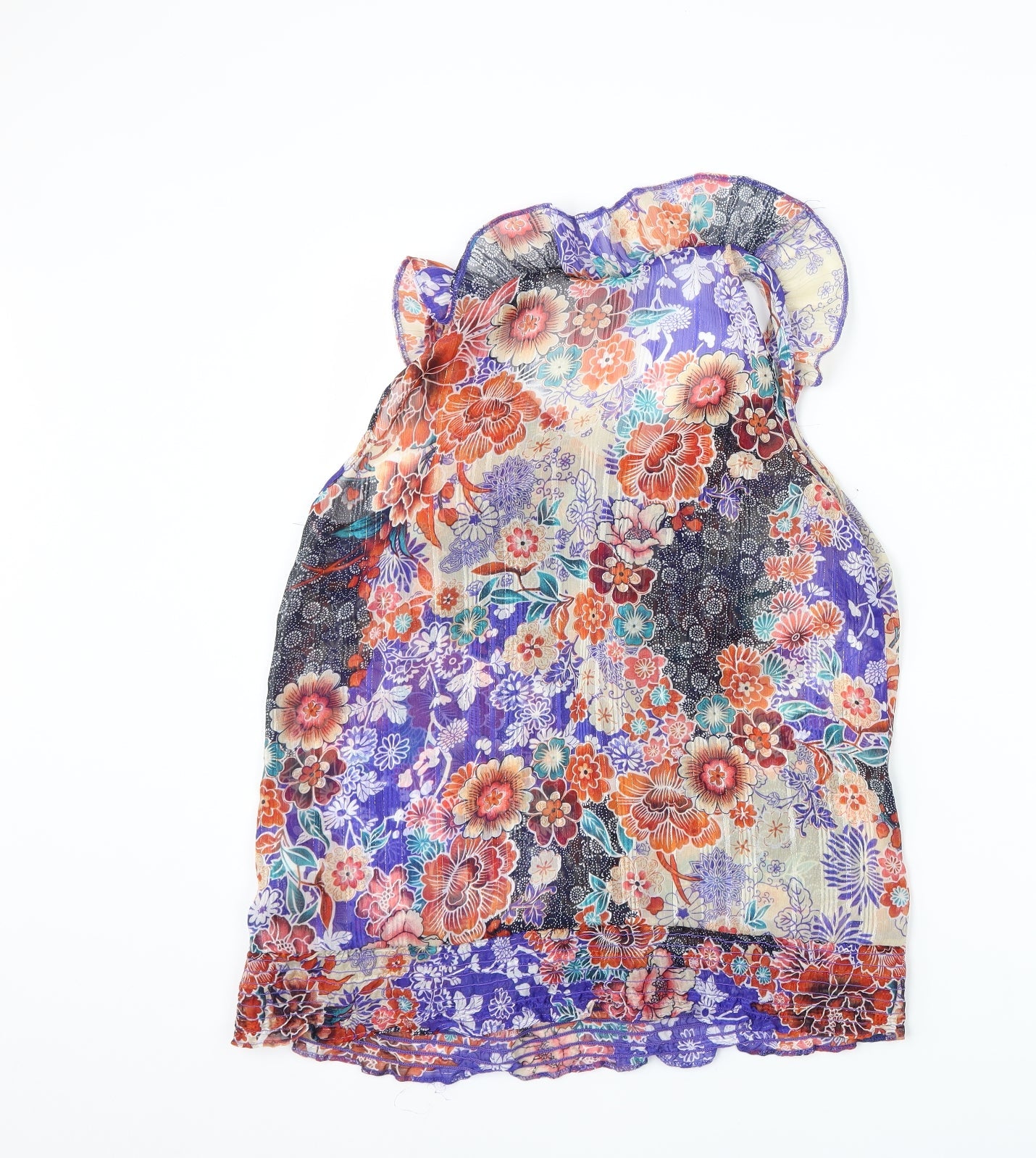 Wallis Womens Blue Floral  Basic Blouse Size S