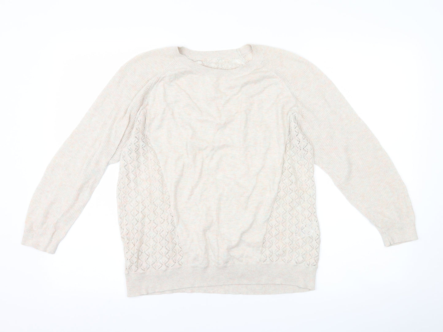Warehouse Womens Beige   Pullover Jumper Size 14