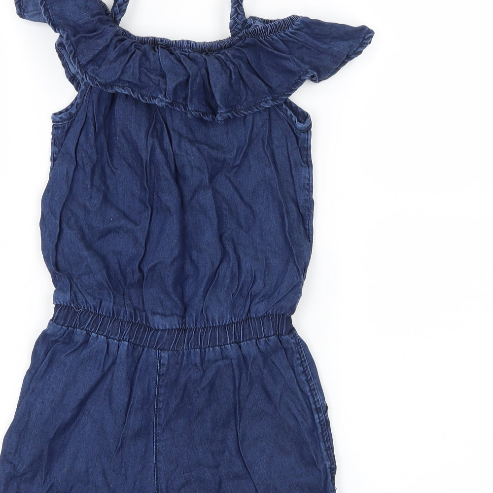 NEXT Girls Black   Playsuit One-Piece Size 4 Years  - Cut Out Shoulder